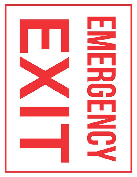 Emergency Exit Sign Template Download Printable PDF | Templateroller