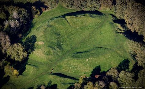 Roman amphitheatre, Cirencester from the air | aerial photographs of Great Britain by Jonathan C ...