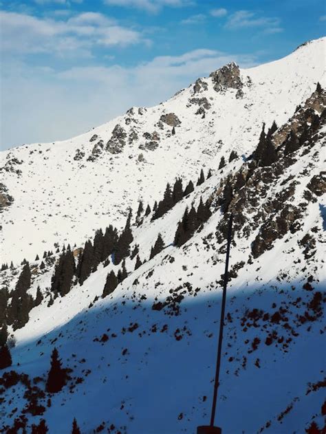 Aerial View of Snow Covered Mountain · Free Stock Photo