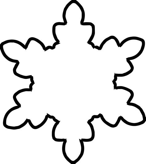 Snowflake Outline Printable