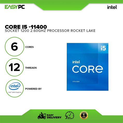 EasyPC | 11th Generation Intel Core I5 -11400 Rocket Lake Socket 1200 2.60GHz Processor MPK ...