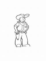 Cowboy coloring Pages sketch template