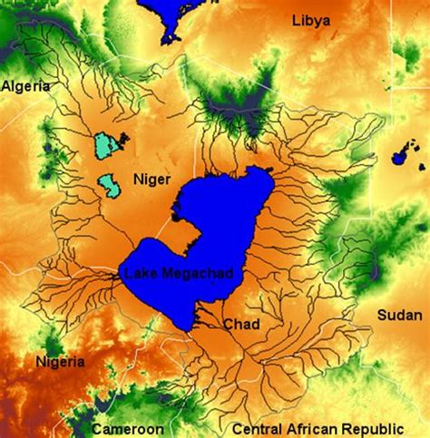 The Lake Chad catchment has an area 2,500,000 km2. In the past it ...