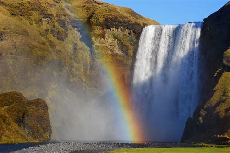 Skogafoss waterfall with rainbow, Iceland | The greatest att… | Flickr