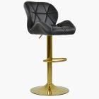 Bowston Brown Faux Leather Gold Base Bar Stool