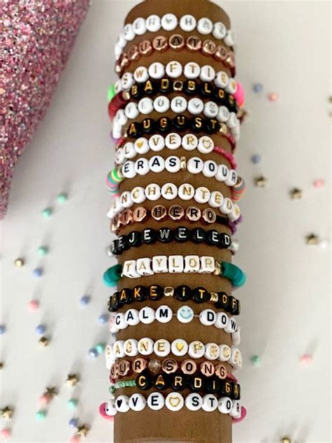 Taylor Swift ERAS TOUR Friendship Bracelet Reputation 6 - Etsy Stack ...