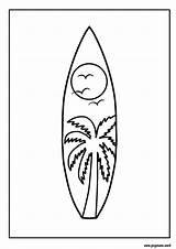 Printable Surfboard Coloring Pages sketch template