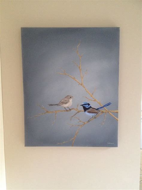 Blue Wren painting - a photo on Flickriver