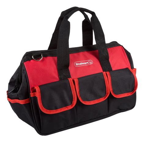 Soft Sided Tool Bag With Wide-Mouth Storage, Storage Pockets and Carrying Strap- Durable 12 Inch ...