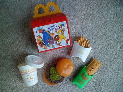 1989 Fisher Price McDonald's HAPPY MEAL BOX + PLAY FOOD | #504325680