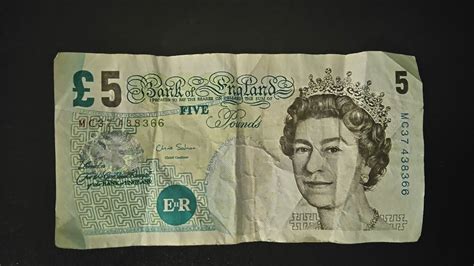 Old five pound note front page currency - FREEPICS.UK