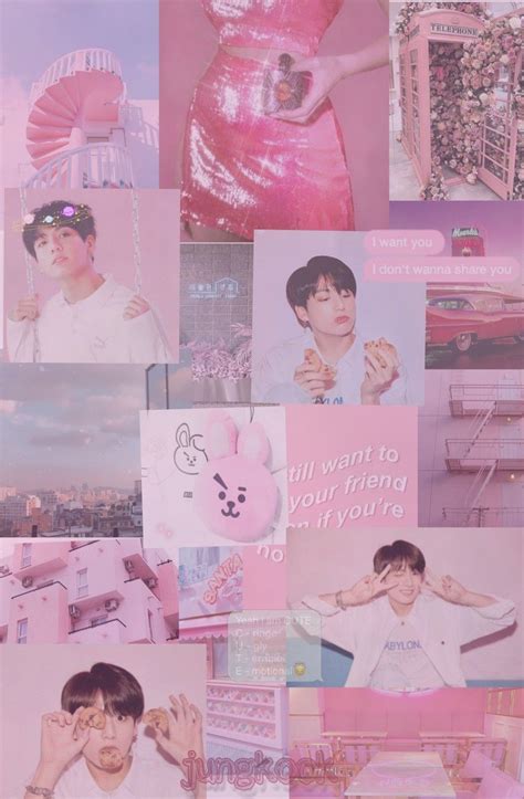 #jungkook #aesthetic #army #love #cute #bts #pink #pinkaesthetic Bts ...