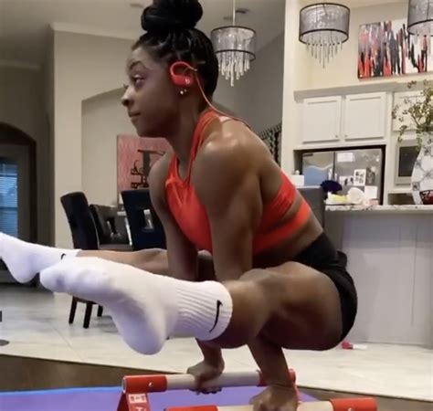 Simone Biles Shows Off Her Elite Balance and Strength During Home ...