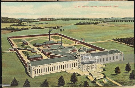 Postcard of Fort Leavenworth Federal Prison News Photo - Getty Images