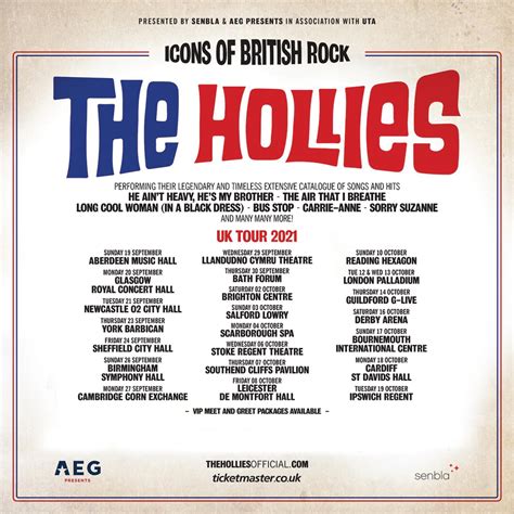 The Hollies Announce Huge UK Tour for Autumn 2021 — The Hollies