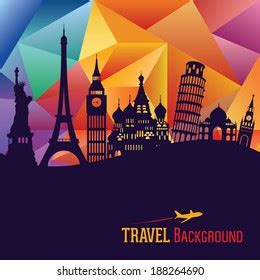 Travel Tourism Background Vector Illustration Stock Vector (Royalty ...