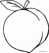Peach Coloring Page sketch template