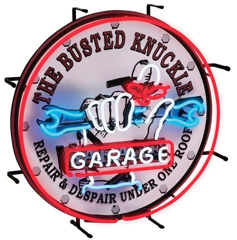 Busted Knuckle Garage Neon Sign | Garage Art™