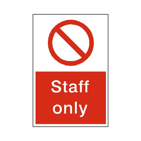 Staff Only Sticker | Safety-Label.co.uk