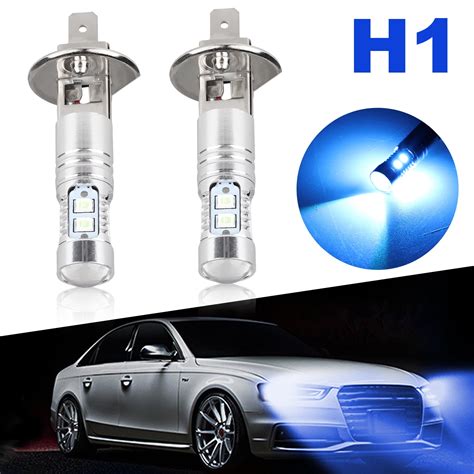 TSV 2x H1 Blue LED Headlight Bulb 8000K 1200LM Super Bright H1 Car Light Bulb Replacement for ...