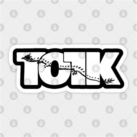 TOTK Dragon Awesome White Typography - Dragon - Sticker | TeePublic