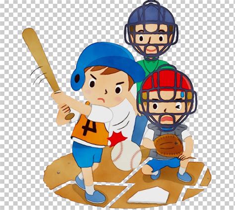 Baseball Bat Baseball Player Cartoon Solid Swing+hit Baseball PNG ...