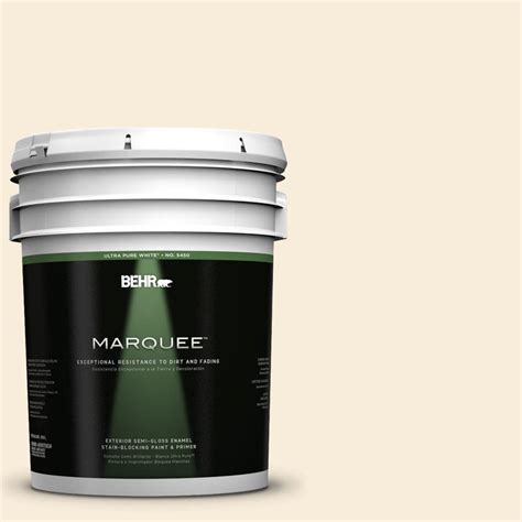 BEHR MARQUEE 5-gal. #PPU6-9 Polished Pearl Semi-Gloss Enamel Exterior ...