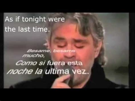 Besame mucho-Andrea Bocelli with lyrics and translation Chords - Chordify