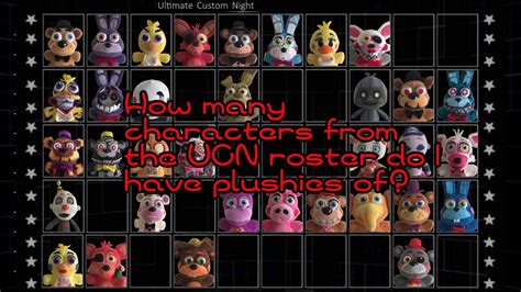 How many characters from the UCN roster do I have plushies of? - YouTube