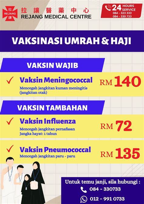 Vaksinasi Umrah & Haji – REJANG MEDICAL CENTRE