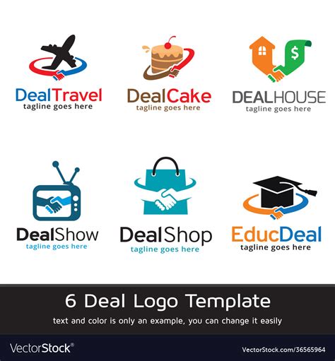 Deal logo template Royalty Free Vector Image - VectorStock