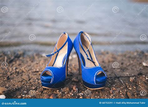 Cinderella shoes in blue stock image. Image of nikon - 68753291