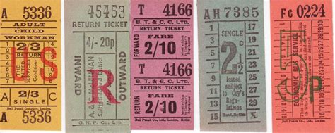 Maximum Embellishment: IMAGES OF BRITISH BUS TICKETS - HOW FUN!