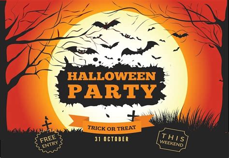 Premium Vector | Halloween party banner