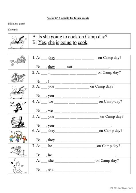 Future plans using 'going to': English ESL worksheets pdf & doc