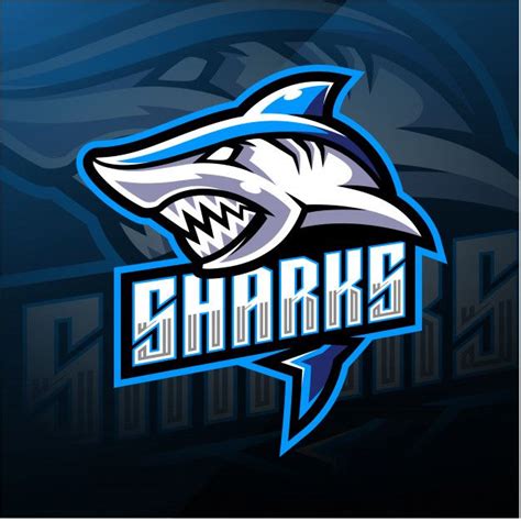 Premium Vector | Shark esport mascot logo design | Shark logo, Logo design, Shark