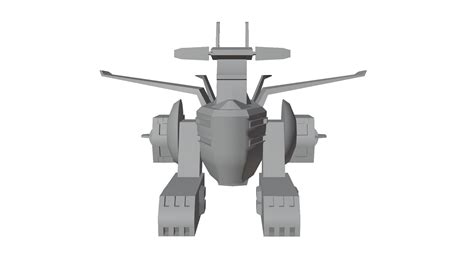 OBJ file Lowpoly White Base From Gundam made In Blender・Model to ...