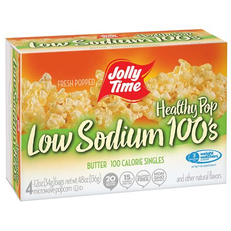 Jolly Time Microwaveable Low Sodium 100 Calorie Buttered Popcorn - Shop ...