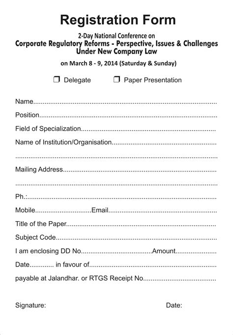 registration form template download event registration form template | Registration form, Word ...