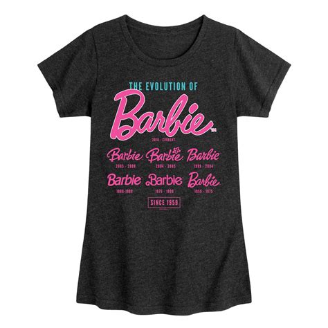 Barbie - Logo Evolution - Girls Fitted Short Sleeve Graphic T-Shirt - Walmart.com