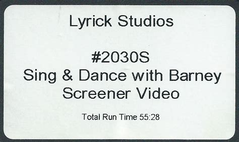 Barney Home Video Screener: Sing and Dance with Barney | Barney&Friends ...