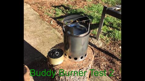 Will a Buddy Burner gasifie in a Wood Gas Stove - YouTube