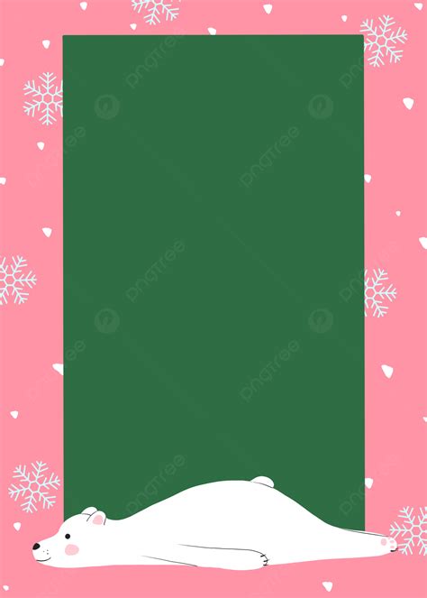 Polar Bear Snowflake Hipster Animal Background, Polar Bear, Snowflake, Green Background Image ...