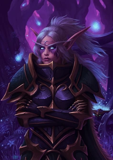 Melindriel - Night Elf Warden, Zaelii Art | Warcraft art, Warcraft ...