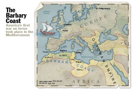 The Barbary Coast Map - Thomas Jefferson and the Barbary Coast Pirates