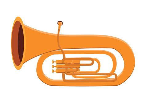 Golden tuba vector design. Tuba clipart. Tuba musical wind instrument ...