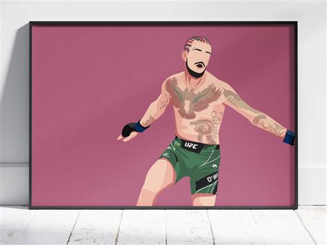 Suga Sean O'malley Celebration Poster UFC Wall Art MMA Flat Design Pop ...