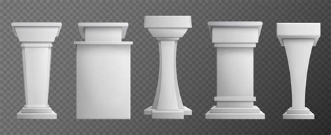 Premium Vector | White realistic debate podium set for business presentation or conference on ...