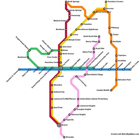 MARTA Dream Transit Map (tell me what I should add) : Atlanta