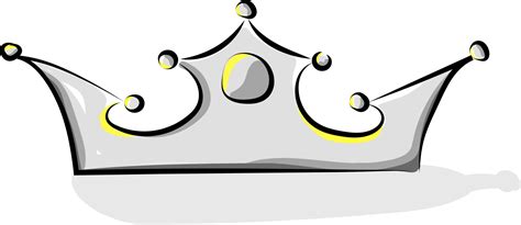 Silver crown, illustration, vector on white background. 13555139 Vector ...